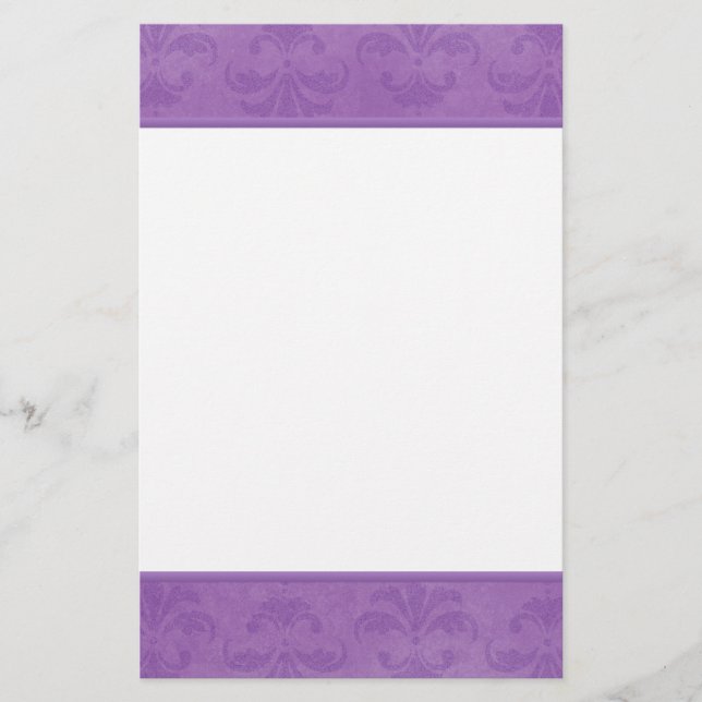 Papelaria Lilac Damask (Frente)