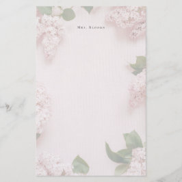 Papelaria Lilás Rosa Suave Personalizado Feminino