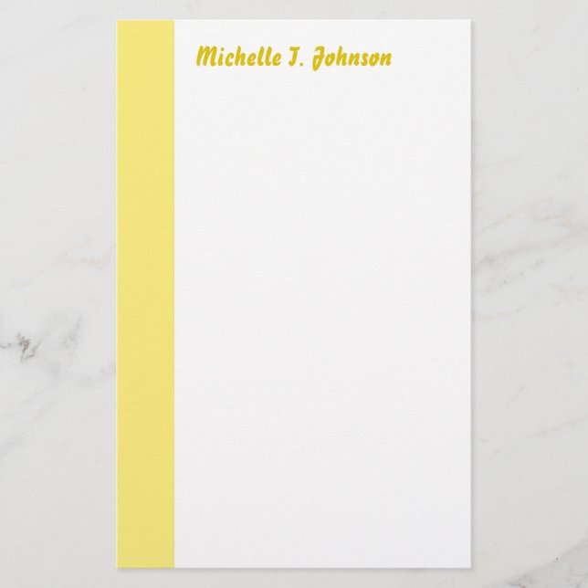 Papelaria limite amarelo simples (Frente)