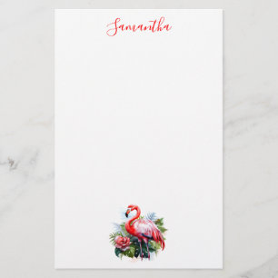 Papelaria Linda Carta Flamingo