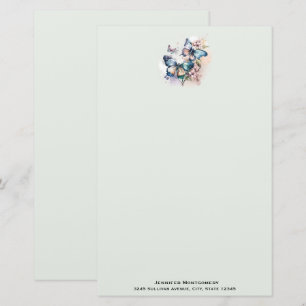Papelaria Lindas borboletas e flores