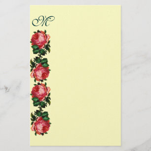 Papelaria LINDO PINK ROSES MONOGRAMA, Creme