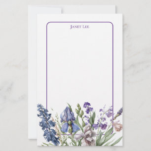 Papelaria Lindos florais roxos e quadros roxos