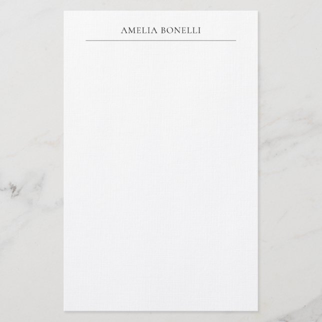 Papelaria Linen Classical Minimalist Professional Plain (Frente)