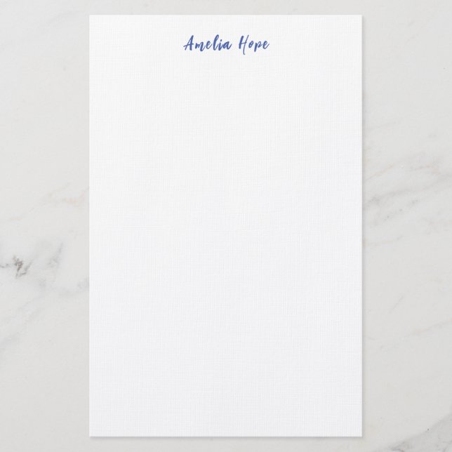 Papelaria Linen Minimalist Professional Plain Your Name (Frente)