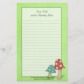 Papelaria Linguagem de Toadstool Woodland