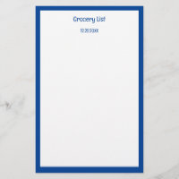 Lista de Compra de Borda Azul de Cor Personalizada