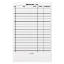 Lista de compra fácil de ler