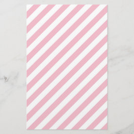Papelaria Listras brancas e rosa
