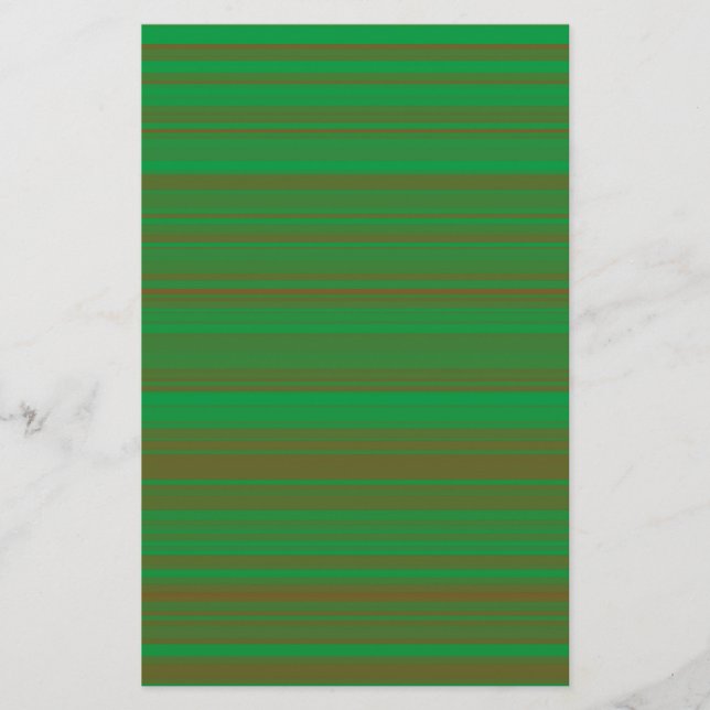 Papelaria Listras Marrons Verdes (Frente)