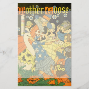 Papelaria Livros de leitura do ganso de mãe do vintage às