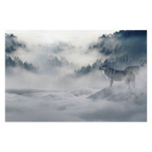 Lobos numa paisagem de inverno