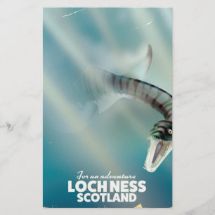 Papelaria Loch Ness Scotland monster viagens vintage