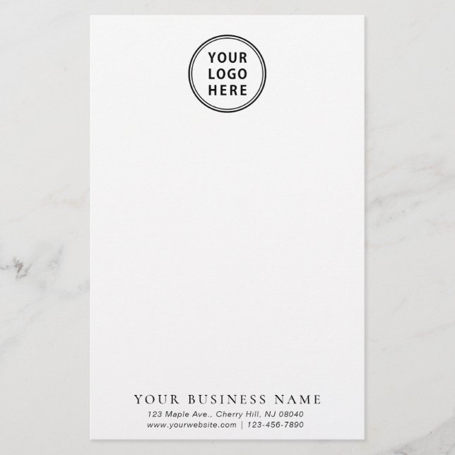 Papelaria Logotipo da empresa moderna (Frente)