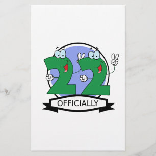 Papelaria Logotipo de Aniversário Oficialmente 22