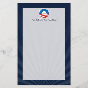 Papelaria Logotipo de Obama-o com azul