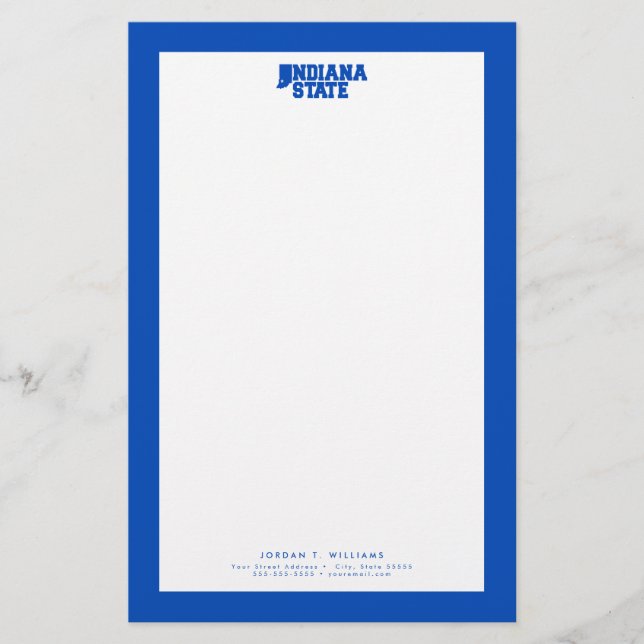 Papelaria Logotipo do Estado de Indiana (Frente)