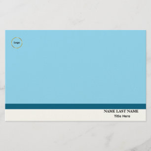 Papelaria Logotipo Personalizado Elegante Azul Poeirento Bra
