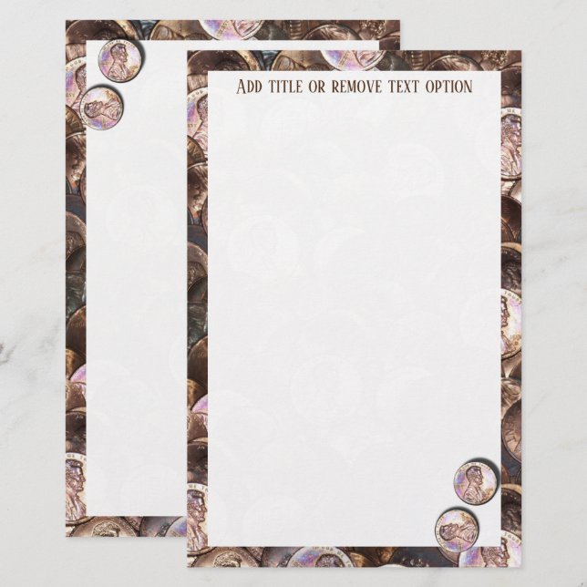 Papelaria Lucky Pennies (Frente/Verso)