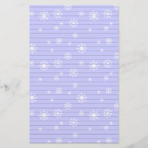 Papelaria Luz - azul com flocos de neve