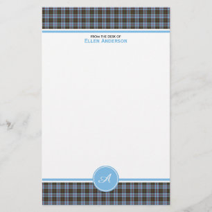 Papelaria Luz do Tartan da família de Anderson - monograma