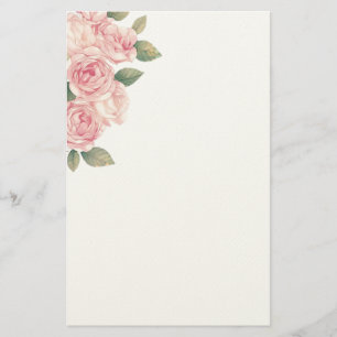 Papelaria Luz grande - rosas cor-de-rosa como a decoração