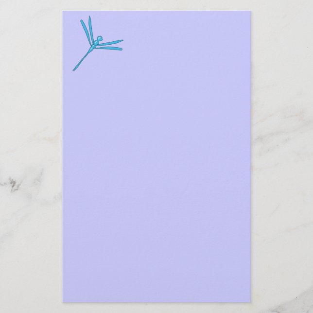 Papelaria Luz lisa - libélula azul (Frente)
