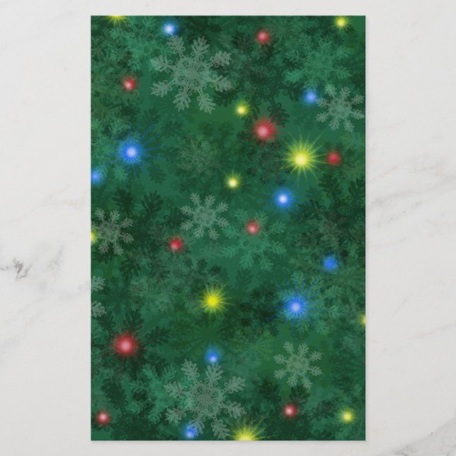 Papelaria Luzes da neve do Natal (Frente)