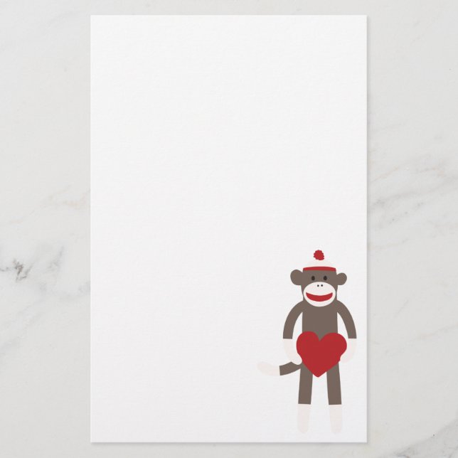 Papelaria Macaco da peúga do coração dos namorados (Frente)