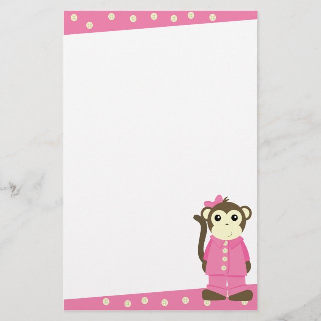 Papelaria Macaco de pijama (Frente)