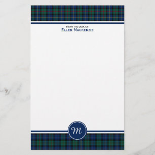 Papelaria MacLeod do monograma do Tartan do clã de Skye