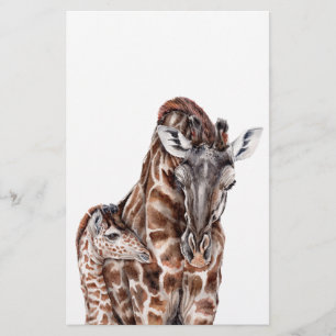 Papelaria Mãe Girafa com Baby Giraffe