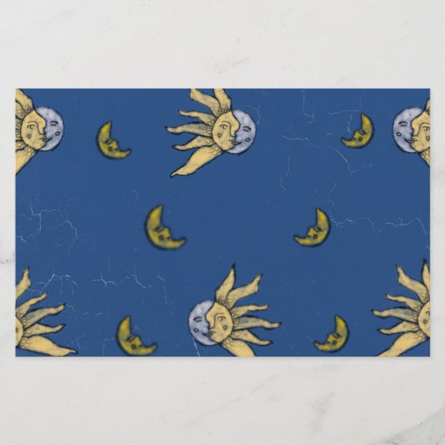 Papelaria Magia Celestial Azul Céu Whimsigoth (Frente)