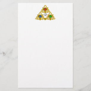 Papelaria MAGIC ELFIC TALISMAN/DOURADO TRIÂNGULO Branco