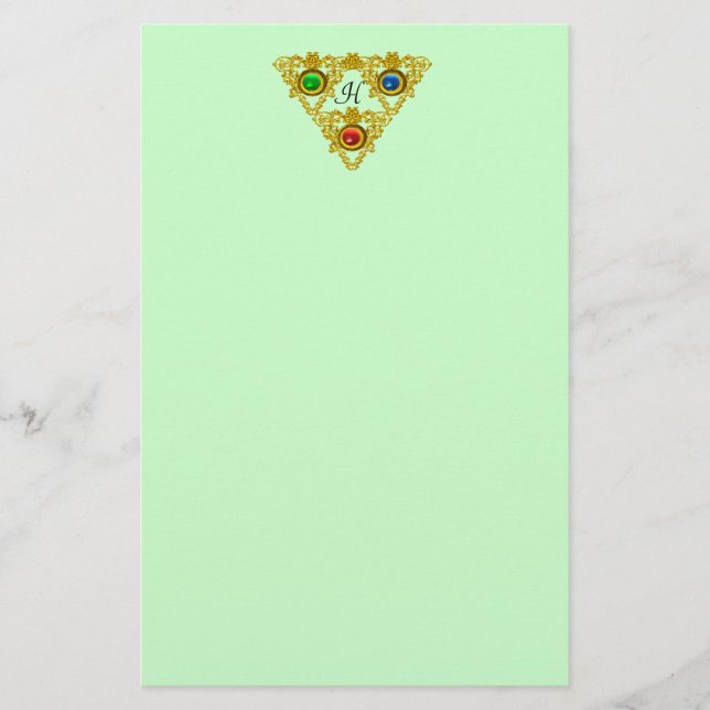 Papelaria MAGIC ELFIC TALISMAN/DOURADO TRIÂNGULO Verde (Frente)