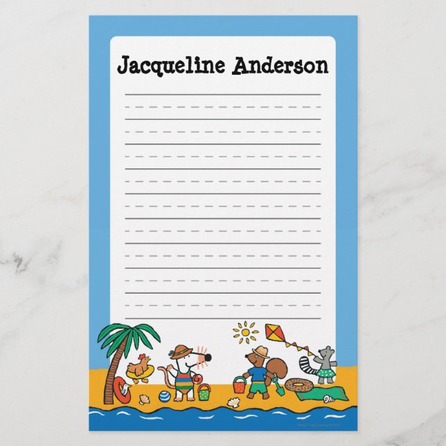 Papelaria Maisy e amigos na praia (Frente)