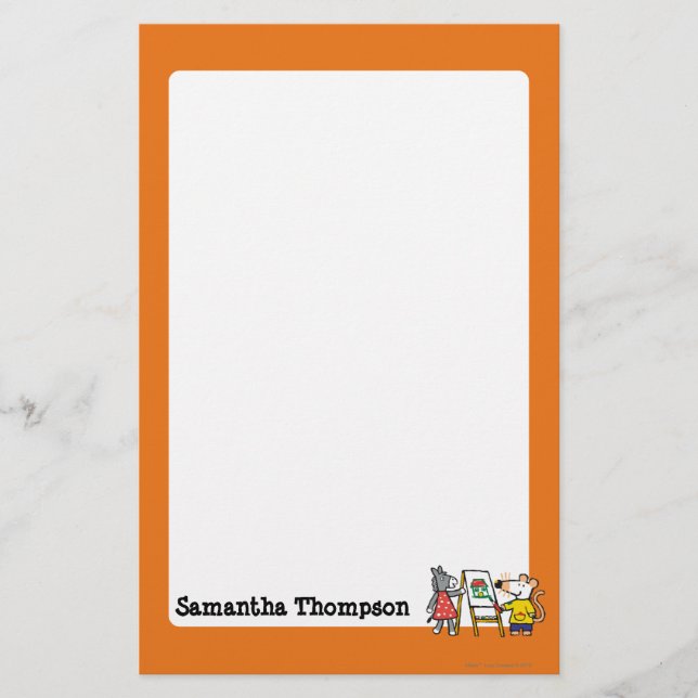 Papelaria Maisy e Dotty Paint na pré-escola (Frente)