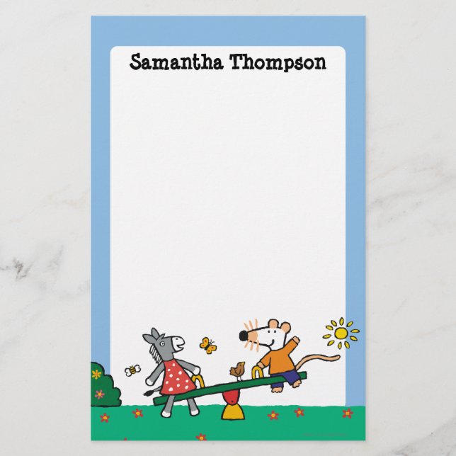 Papelaria Maisy e Dotty Seesaw no Playground (Frente)