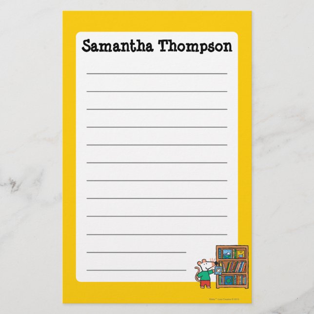 Papelaria Maisy e uma estante dos livros (Frente)