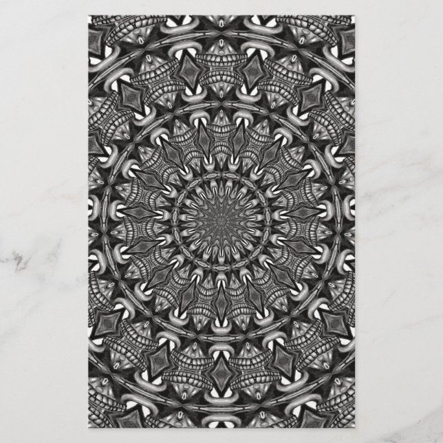 Papelaria Mandala Monocromático (Frente)