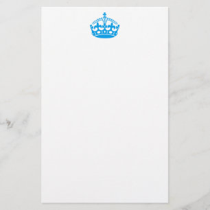 Papelaria Mantenha a coroa azul calma da vitória