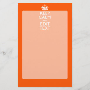 Papelaria Mantenha-se personalizado CALM o seu texto decoraç