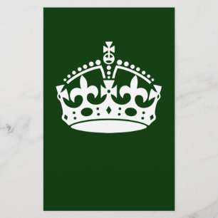 Papelaria MANTER CALM CROWN em Verde Personalizar Isso