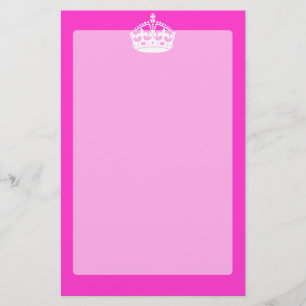 Papelaria Manter o Ícone Real CROWN CROWN no Rosa Personali