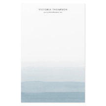 Mão Azul Moderna de Cor de Água Personalizada