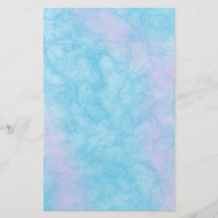 Papelaria Mão Pintada Azul Elegante e Mármore Rosa