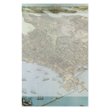 Mapa Antigo da Cidade de Seattle Washington