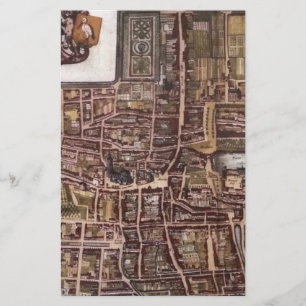 Papelaria Mapa da cidade de réplica de Haia 1649