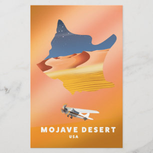 Papelaria Mapa do Deserto de Mojave EUA