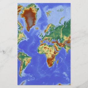 Papelaria Mapa Geográfico Internacional Mundial